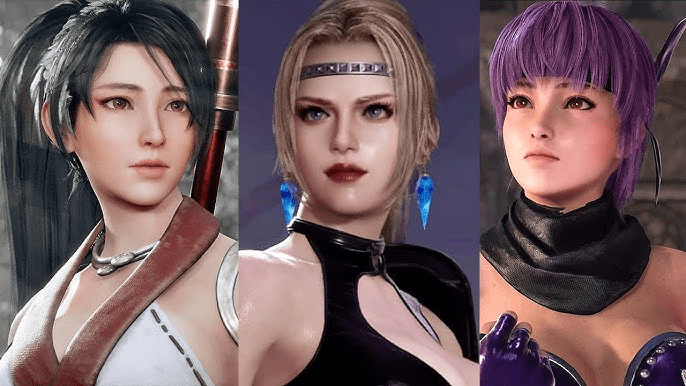 Momiji, Ayane, Rachel. Personajes de Ninja Gaiden Black.